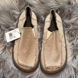 Sanuk Tan Slip-On Men's Slippers